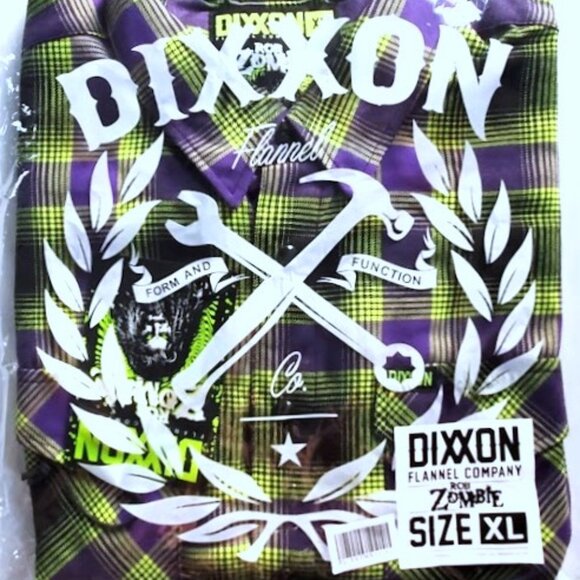 DIXXON Flannel x ROB ZOMBIE Collab Flannel Shirt- Men's XL - Picture 13 of 15